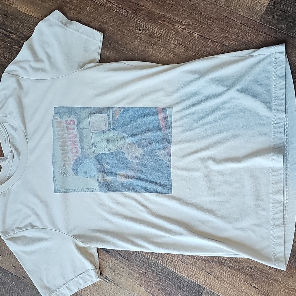 Michael Myers and Jason At Duncan Donuts Short-sleeved T-shirt Women's M